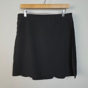 RipSkirt Womens Black Wrap Skirt Knee Length Large Poly Spandex Resort Beach